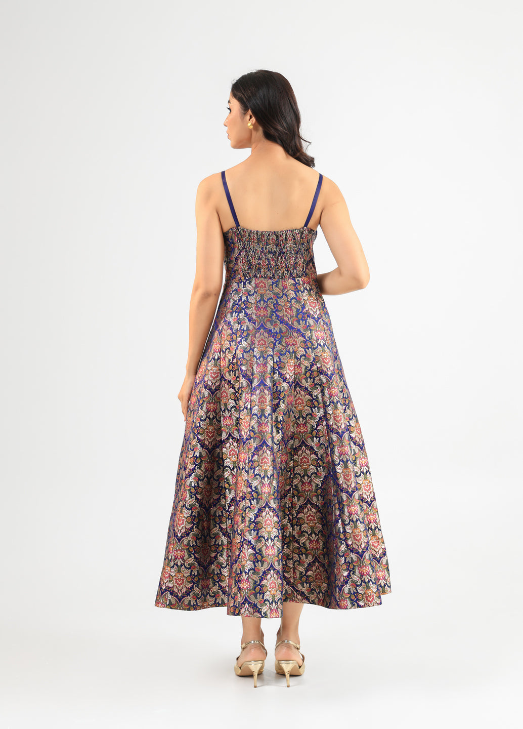 Kheemkhab Brocade Spaghetti Dress