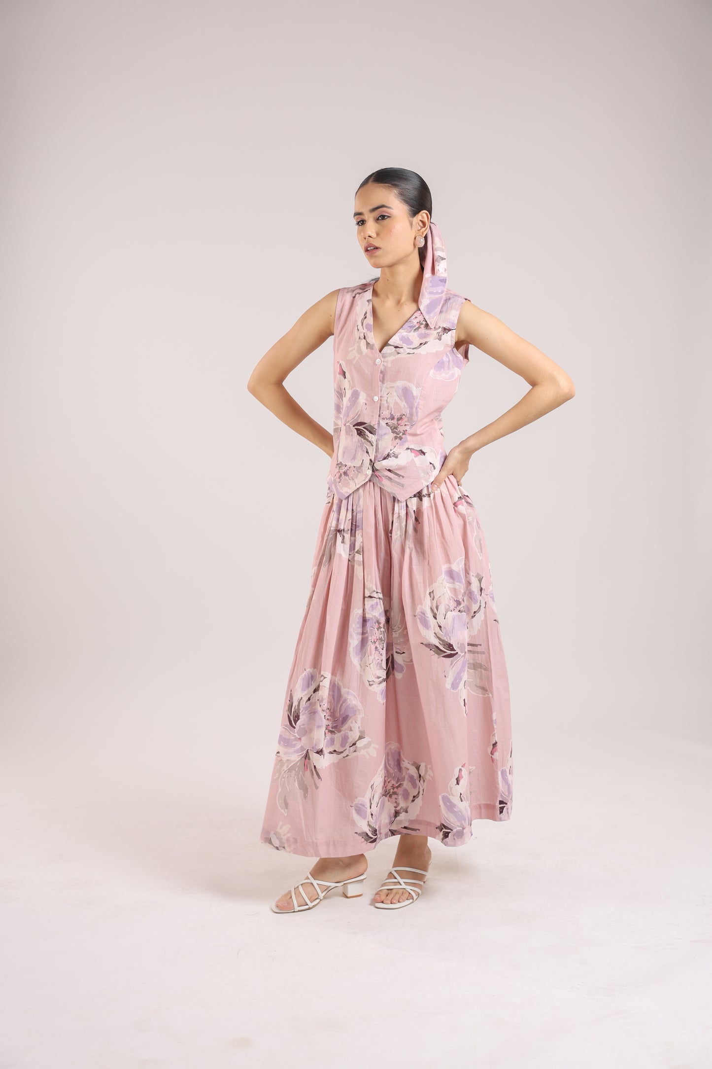 Dusty Rose Waist coat with skirt