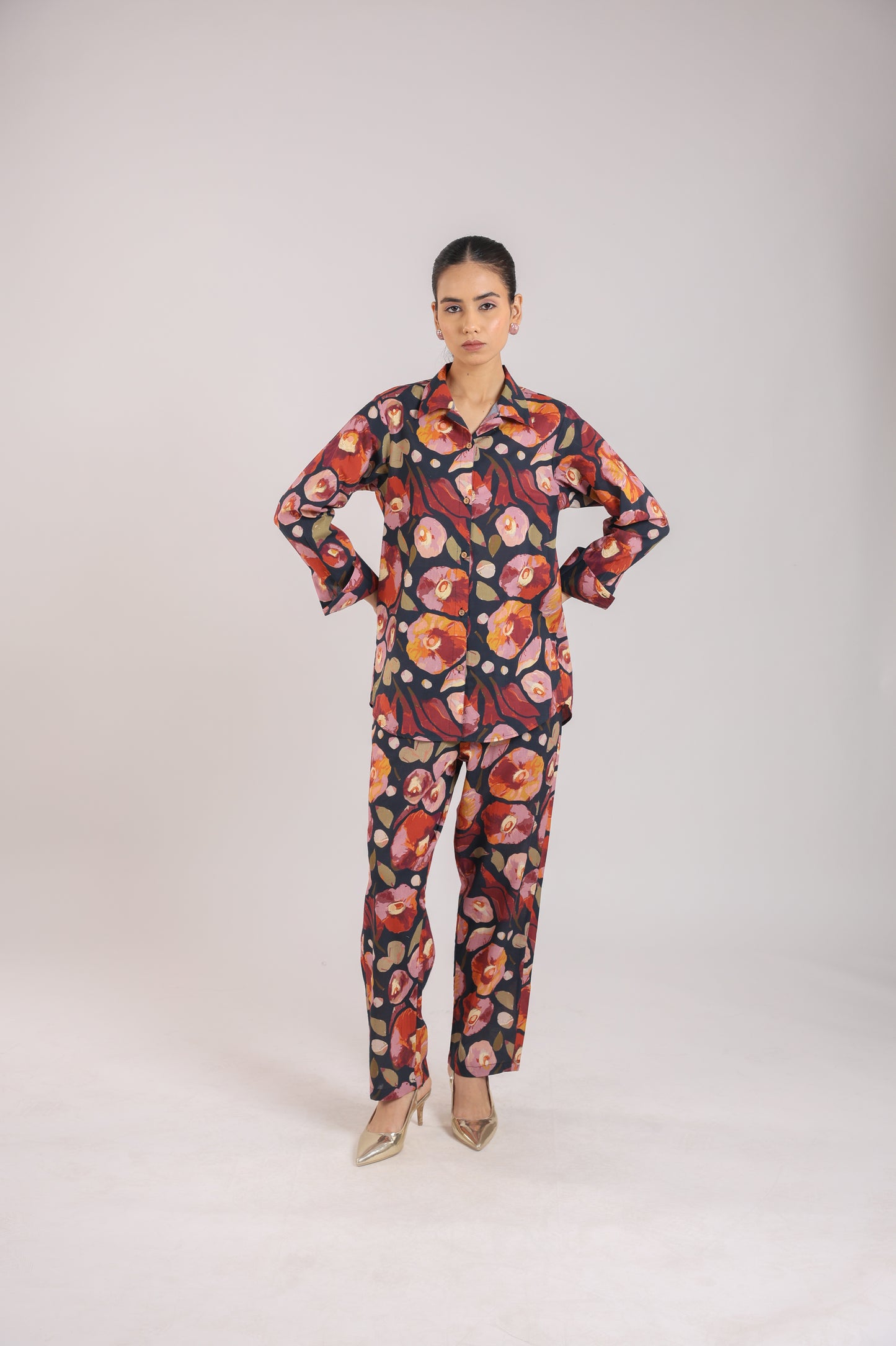Black Floral Co-ord