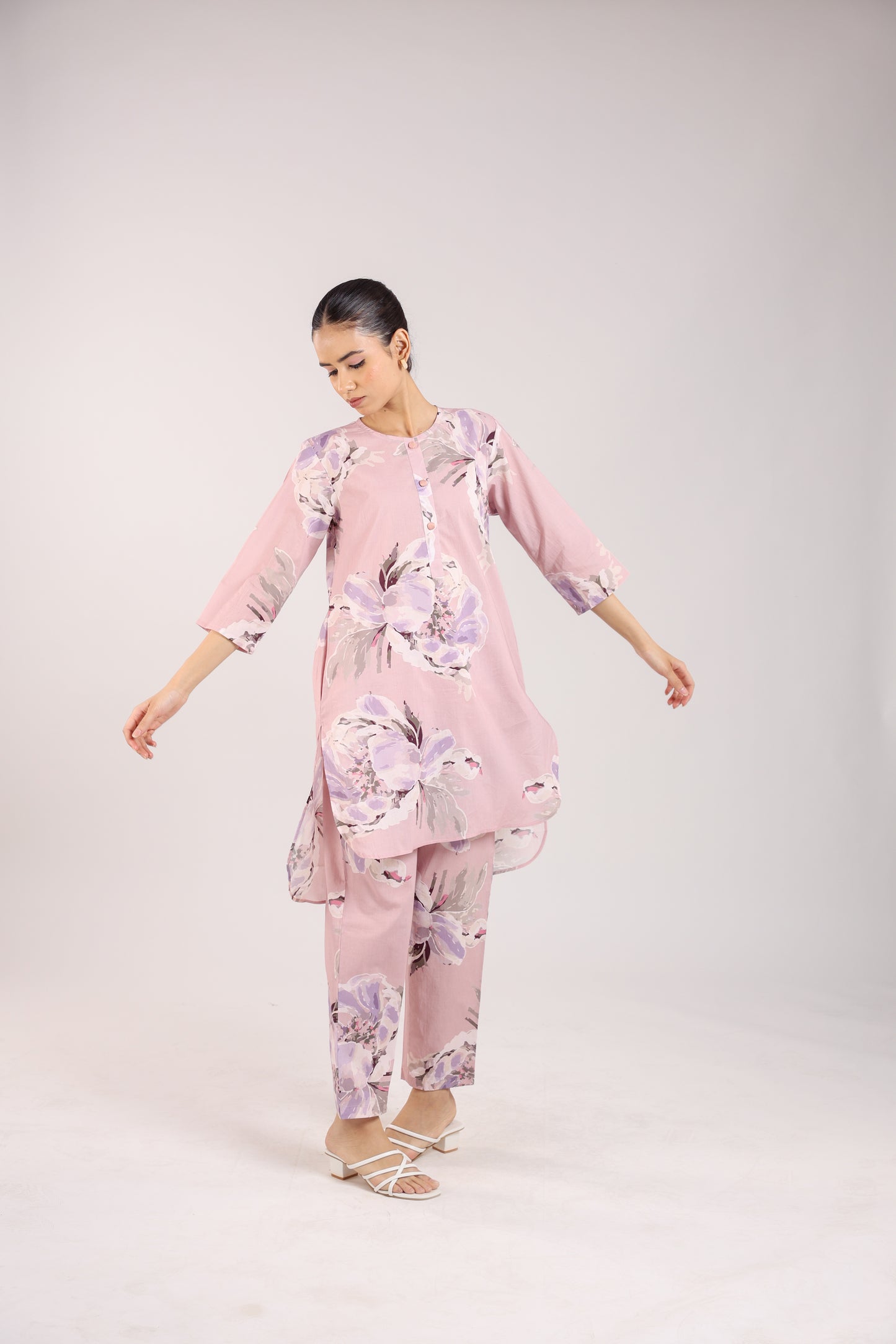 Dusty Rose Cotton Kurta Set