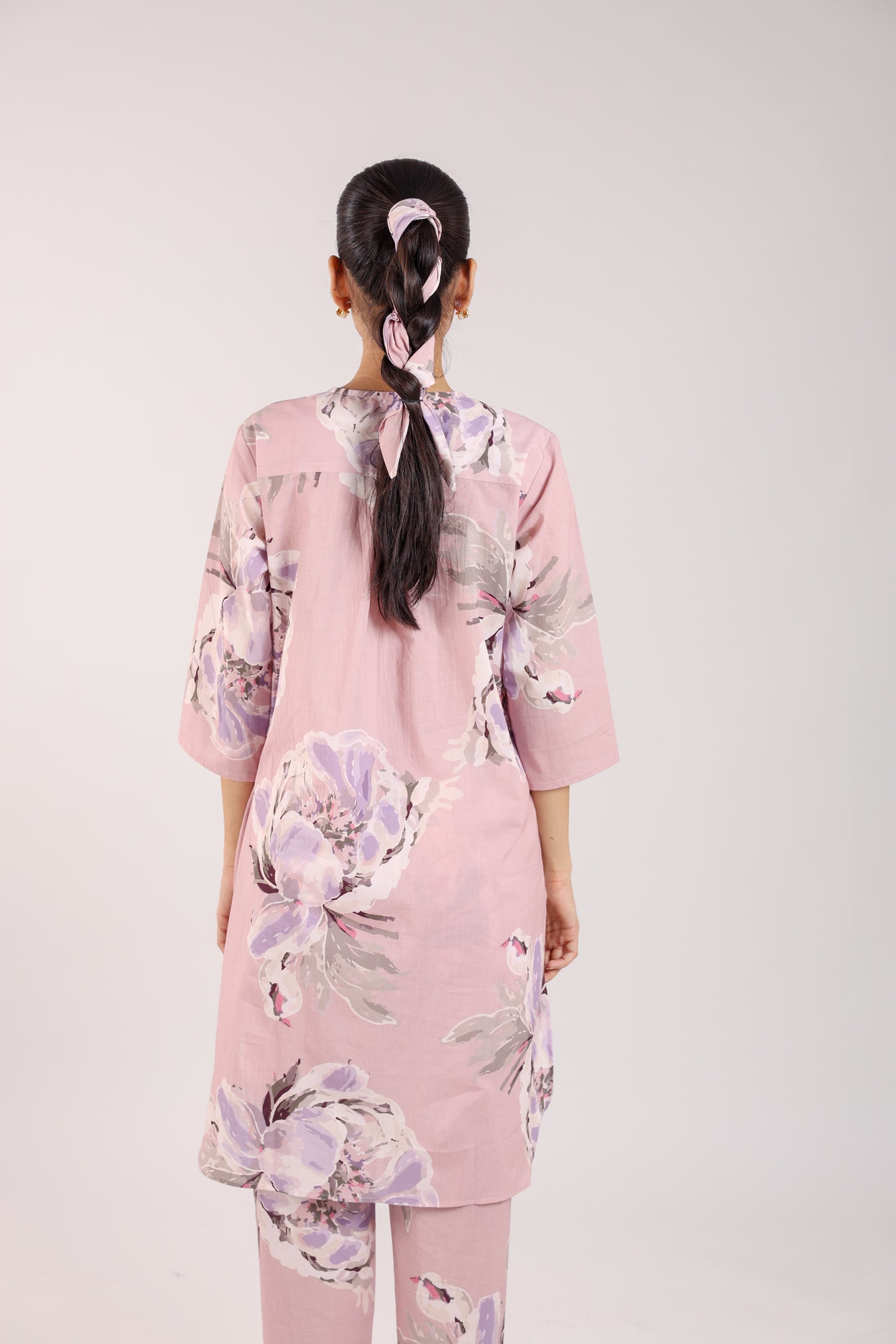 Dusty Rose Cotton Kurta Set