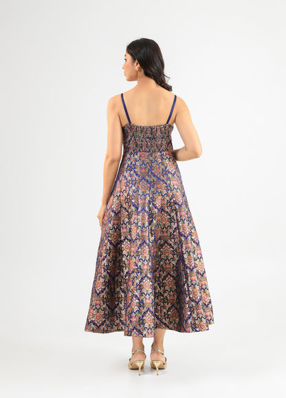 Kheemkhab Brocade Spaghetti Dress