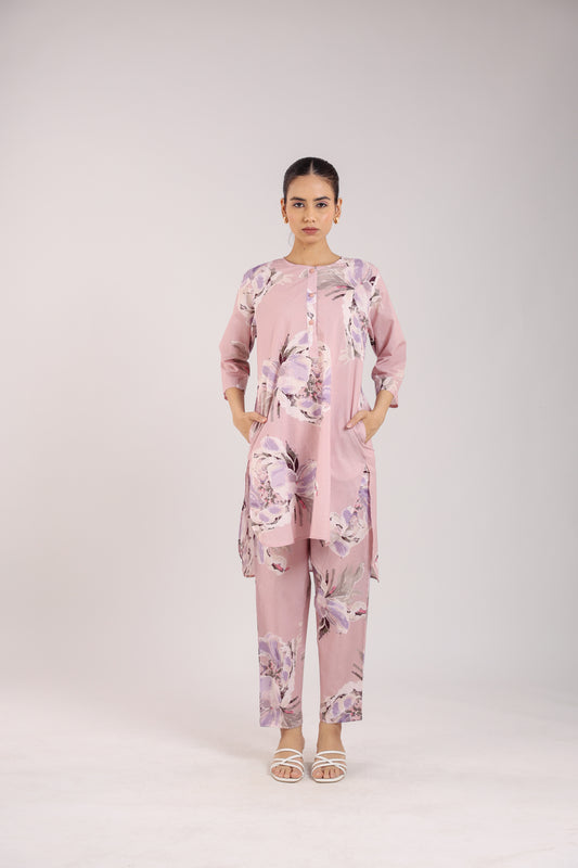 Dusty Rose Cotton Kurta Set