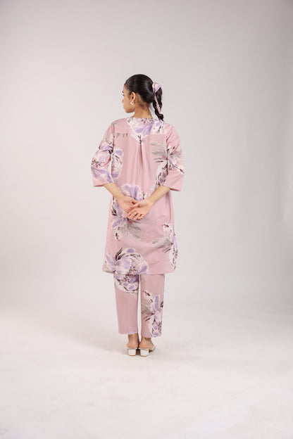 Dusty Rose Cotton Kurta Set
