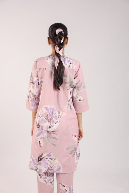 Dusty Rose Cotton Kurta Set