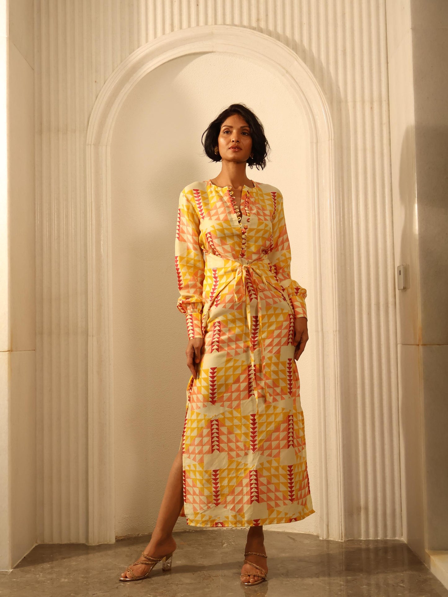 Yellow Long Dress For WOMEN