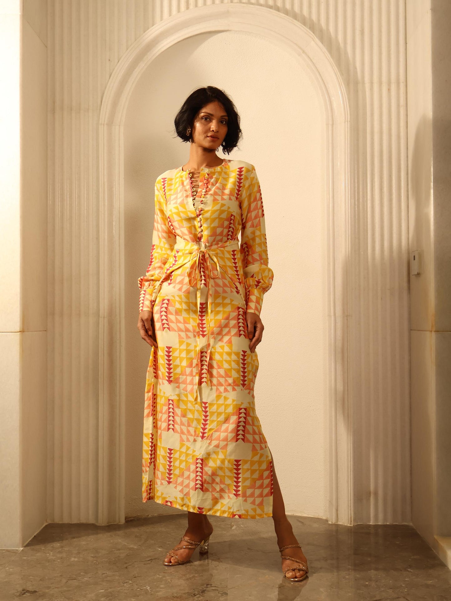 Yellow Long Dress For WOMEN